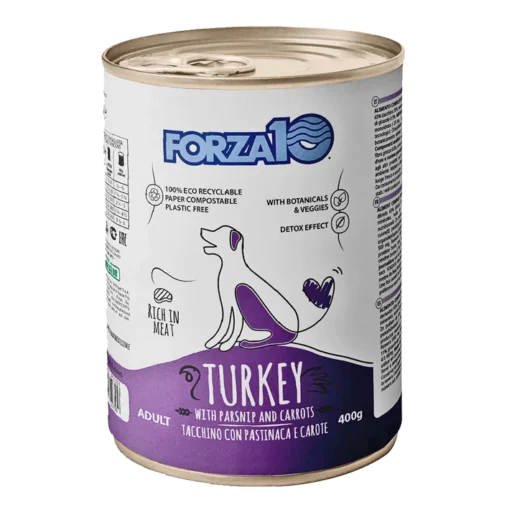 FORZA10 Maintenance Adult konservai šunims su kalakutiena, pastarnokais ir morkomis