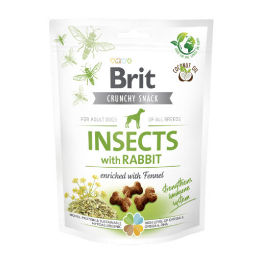 Brit Care Crunchy Cracker Insects with Rabbit skanėstai šunims 200g