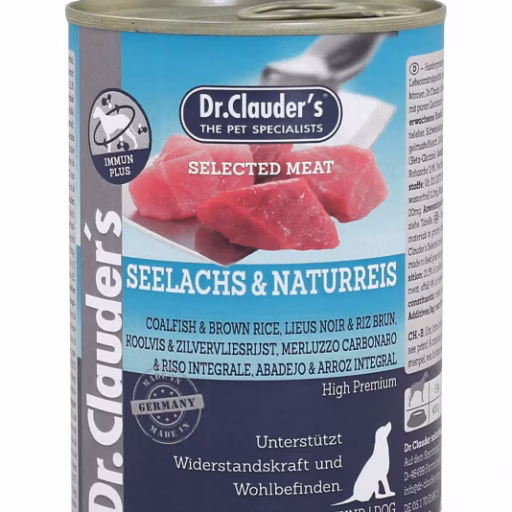 DR. CLAUDER'S drėgnas maistas šunims su menke ir rudaisiais ryžiais imunitetui stiprinti