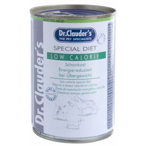 DR. CLAUDER'S Special Diet Low Calorie specializuotas drėgnas maistas viršsvorio turintiems šunims 400g