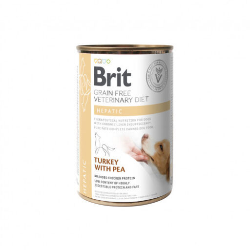 Brit GF Veterinary Diets konservuotas pašaras šunims Hepatic
