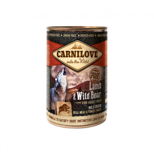 Carnilove konservuotas pašaras šunims Wild Meat Lamb&Wild Boar 400 g