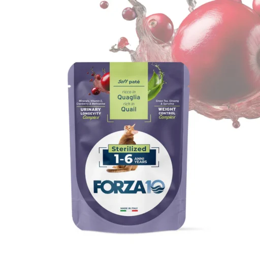 FORZA10 Maintenance Adult konservai sterilizuotoms katėms 1-6 metų su putpelių mėsa