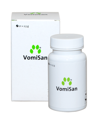 VOMISAN, pašaro papildas skrandžio gleivinei apsaugoti, šunims ir katėms 21tab.