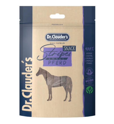 DR. CLAUDER'S vytintos arklienos skanėstas juostelėmis šunims ir katėms 80g