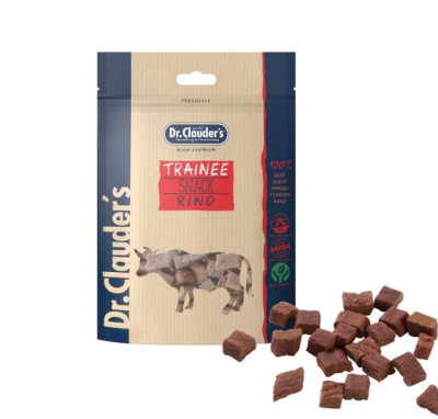 DR. CLAUDER’S TRAINEE SNACK, jautienos skanėstai kubeliais šunims ir katėms