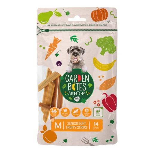 Garden Bites minkštos vaisių lazdelės senjorams, įvairiaspalvės