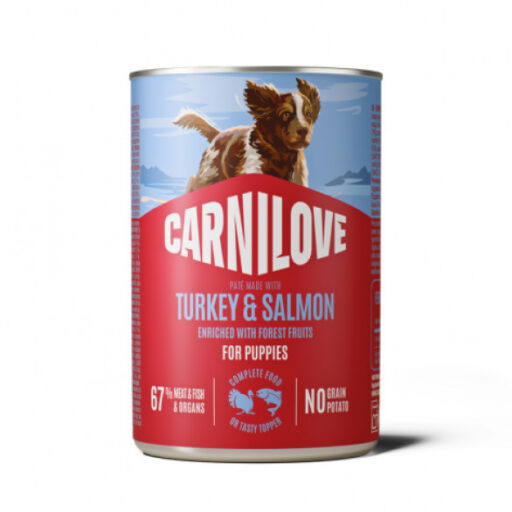 CARNILOVE Paté Made with Turkey & Salmon for Puppies konservuotas pašaras šuniukams 400g