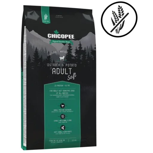 CHICOPEE HNL Holistic Nature Line Adult Maxi Ostrich & Potato Soft, 12 kg