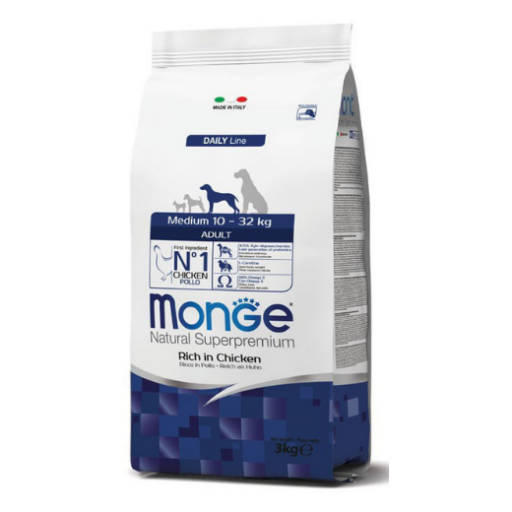 Monge medium adult visavertis sausas pašaras su vištiena 12kg