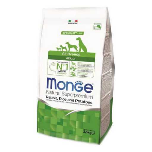 Monge adult sausas pašaras (triušiena, ryžiai, bulvės)