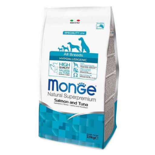 Monge Hypoallergenic adult sausas pašaras (lašiša ir tunas)