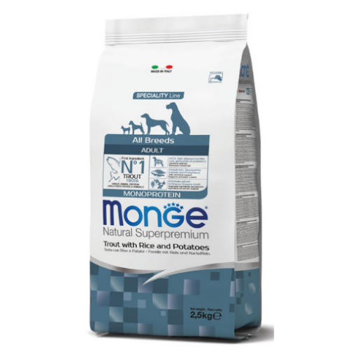 Monge Dry Dog All Br. Adult Monoprotein Trout, Rice and Potatoes