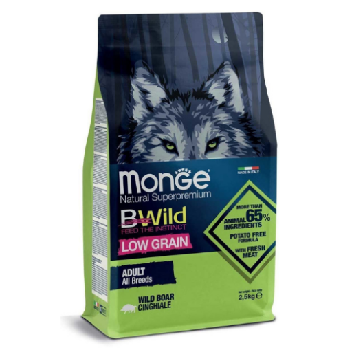 Monge BWild adult sausas pašaras (šerniena)
