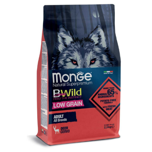Monge BWild adult sausas pašaras (elniena)