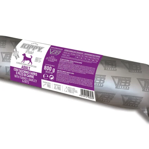 Kippy Turkey, barley (su kalakutiena, miežiais) dešra šunims 800g