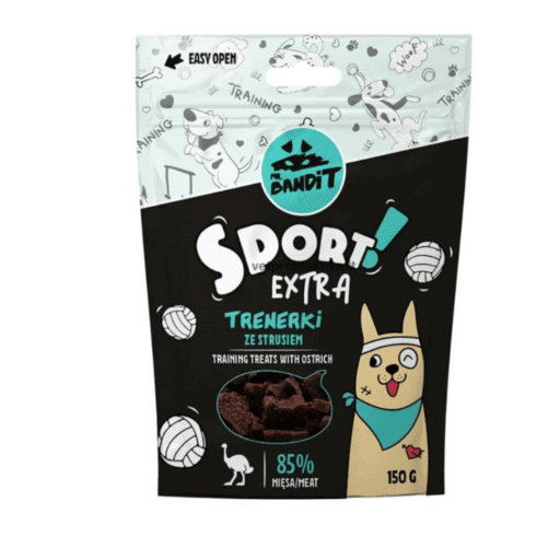 Mr. Bandit SPORT EXTRA treniruočių skanėstai su strutiena 150g