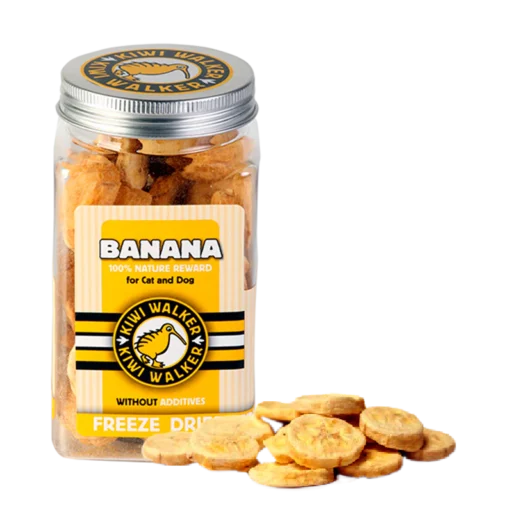 KIWI Walker liofilizuoti skanėstai -bananų gabaliukai, 70g