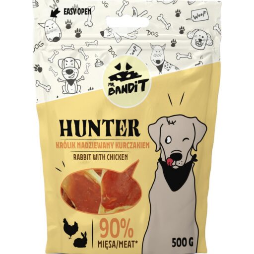 Mr. Bandit HUNTER triušių ausytės su vištiena 500g