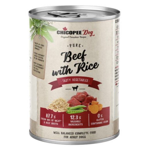 Chicopee Dog Jautiena Ir Ryžiai 400g