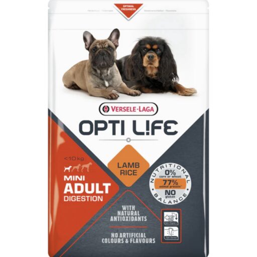 Opti Life Adult Digestion Mini su ėriena ir ryžiais