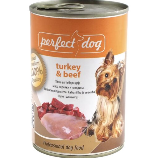 Perfect Dog su Kalakutiena Ir Jautiena (Turkey & Beef) 400g