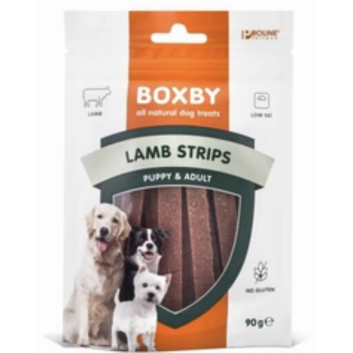 Boxby Lamb Strips ėrienos juostelės 90g