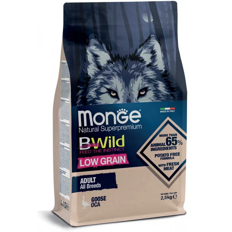 monge-bwild-all-breeds-adult-goose-sausas-maistas-sunims