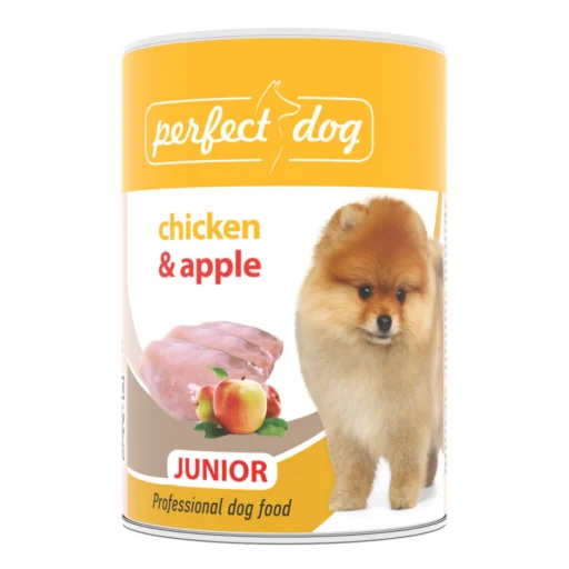 Perfect Dog Junior su Vištiena Ir Obuoliais (Chicken & Apples) 400g