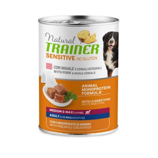 Natural Trainer Sensitive No Gluten M/M Pork konservas su kiauliena 400g