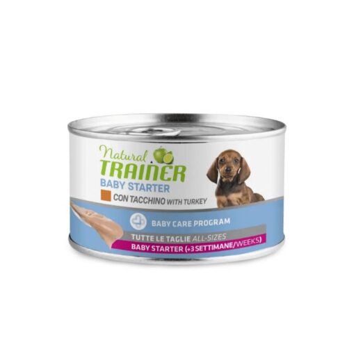 Natural Trainer Dog Baby Turkey konservas jauniems šuniukams 140g