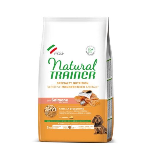 Natural Trainer DOG SENSITIVE NO GLUTEN PUPPY&JUNIOR MINI SALMON (lašiša)