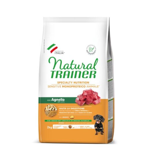 Natural Trainer ADULT DOG SENSITIVE NO GLUTEN MINI LAMB (ėriena)