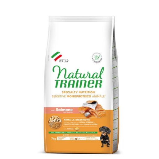 Natural Trainer ADULT DOG SENSITIVE NO GLUTEN MINI SALMON (lašiša)