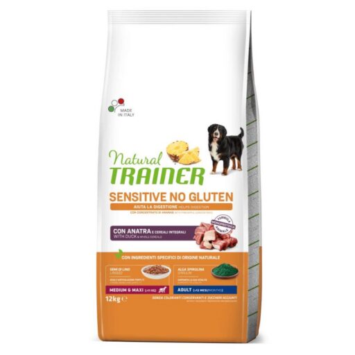 Natural Trainer ADULT DOG SENSITIVE NO GLUTEN M/M DUCK (antiena)