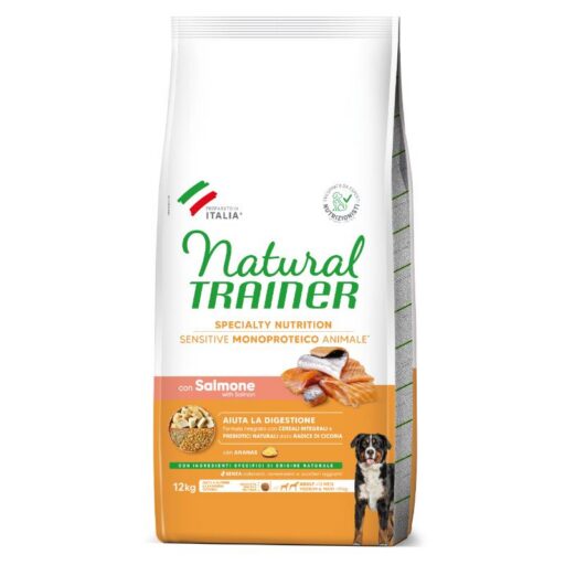 Natural Trainer ADULT DOG SENSITIVE NO GLUTEN M/M SALMON (lašiša)