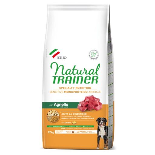 Natural Trainer ADULT DOG SENSITIVE NO GLUTEN M/M LAMB (ėriena)
