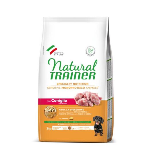 Natural Trainer ADULT DOG SENSITIVE NO GLUTEN MINI RABBIT (triušiena)