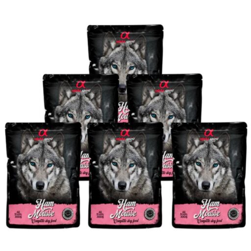 ALPHA SPIRIT WET putėsiai šunims su kumpiu 6vnt