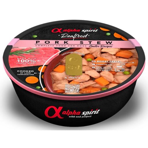 ALPHA SPIRIT Realfood troškinys su kiauliena 280g
