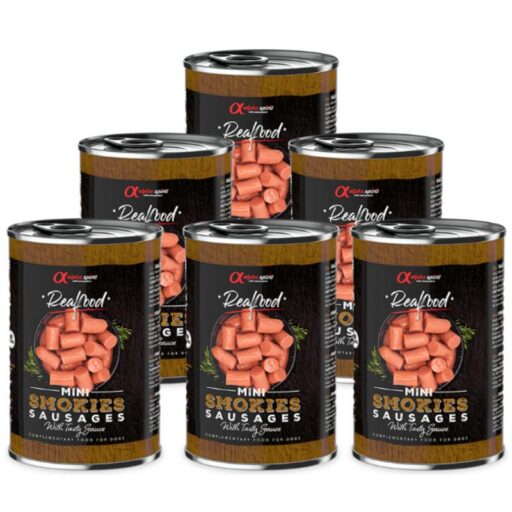 ALPHA SPIRIT Realfood dūmo kvapo pjaustytos dešrelės 6x400g