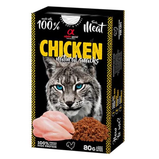 ALPHA SPIRIT NATURAL CAT skanėstai katėms su vištiena 80g