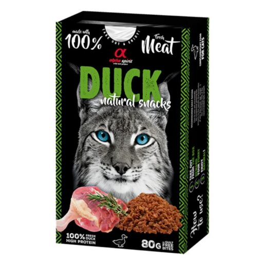 ALPHA SPIRIT NATURAL CAT skanėstai katėms su antiena 80g