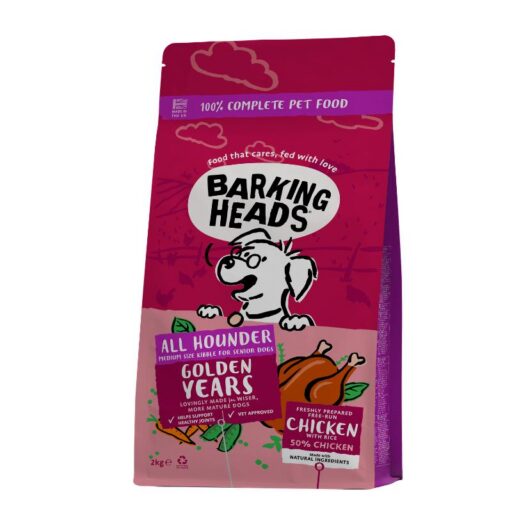 BARKING HEADS Golden Years pašaras šunims senjorams su vištiena