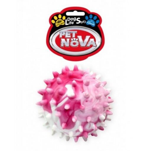 PET NOVA žaislas spygliuotas guminis kamuolys 6.5cm (plūduriuoja)
