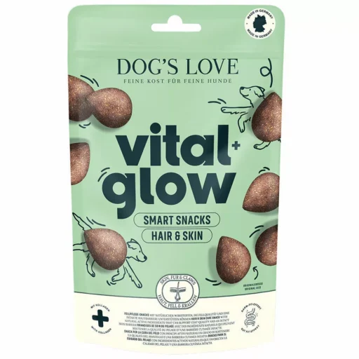 DOG’S LOVE GLOW skanėstai odos ir kailio priežiūrai 150g