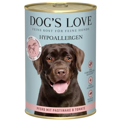 DOG'S LOVE hipoalerginiai konservai su arkliena 400g