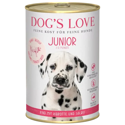 DOG’S LOVE junior konservai su jautiena šuniukams