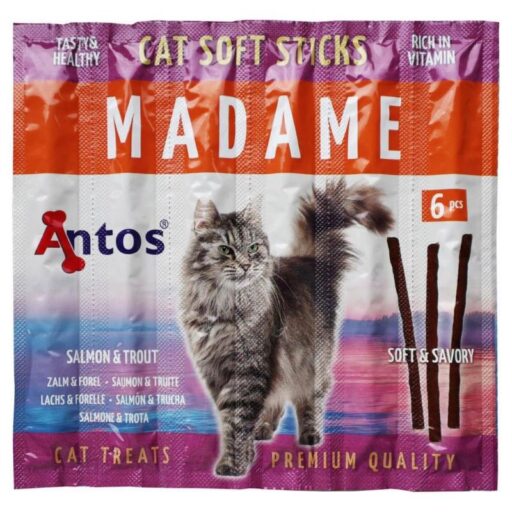 ANTOS MADAME Mėsos lazdelės katėms lašiša/tunas
