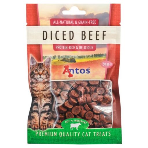 ANTOS Diced Beef skanėstai katėms su jautiena 50g